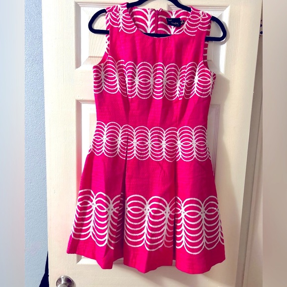 Just Taylor Jacquard fit and flare dress size 6p - Picture 2 of 9